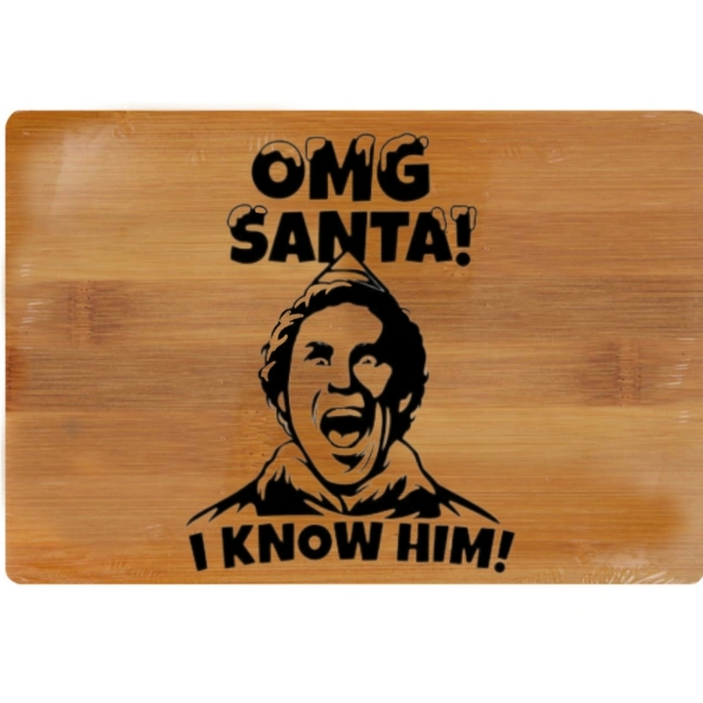 Elf laser engraved cutting board - Picture 3 of 3
